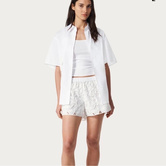 rag & bone Pants - RAG & BONE White Amy Lace Shorts size small
